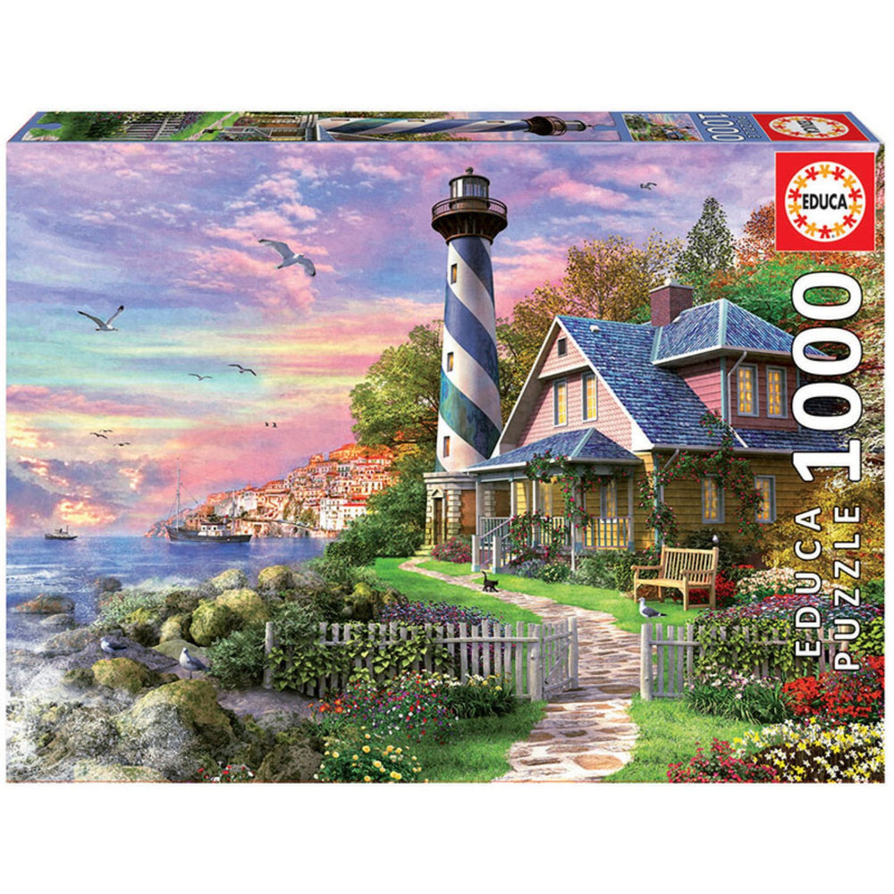 Køb Educa Puslespil 1000 Lighthouse At Rock Bay