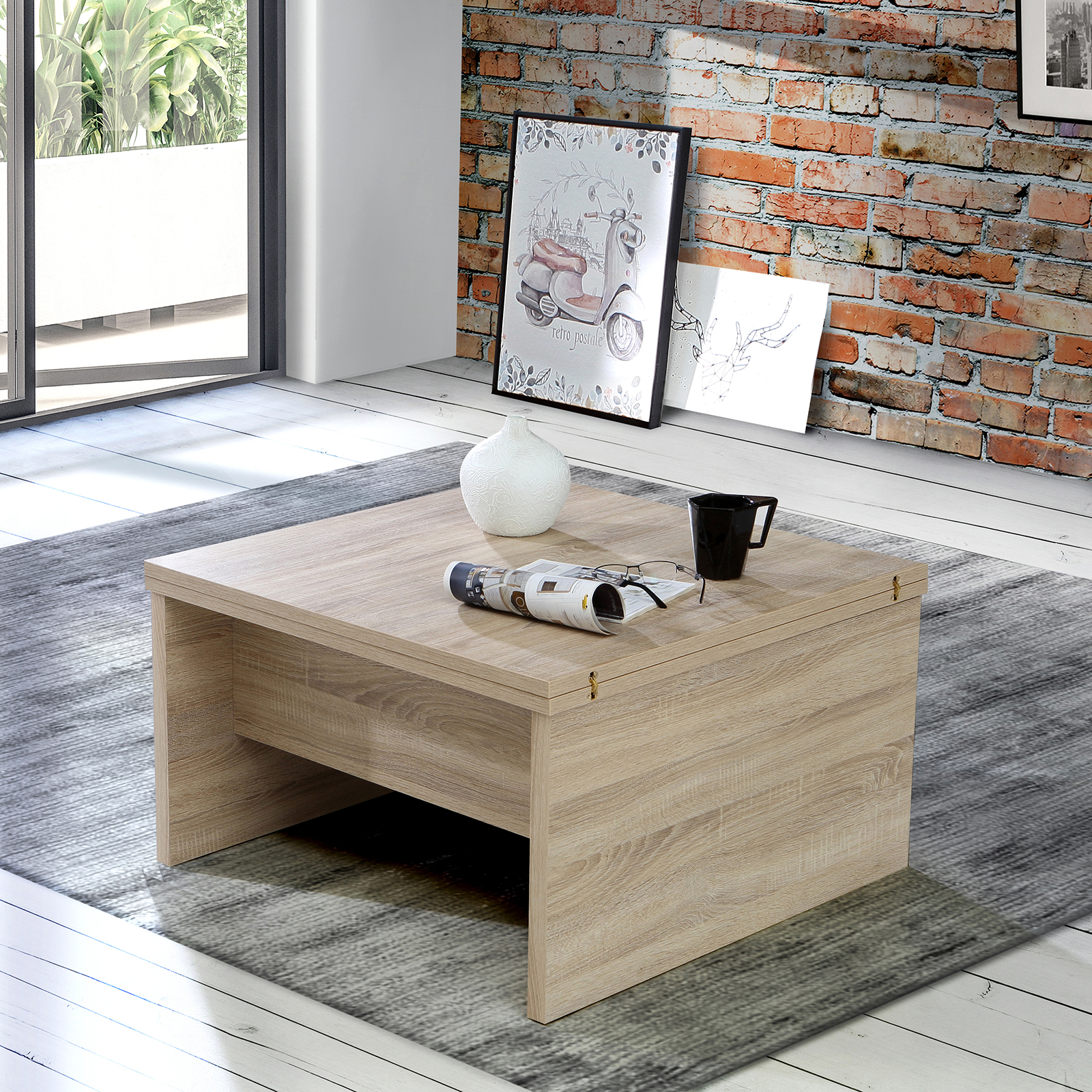 Couchtisch - Sonoma Eiche - 80x80 cm