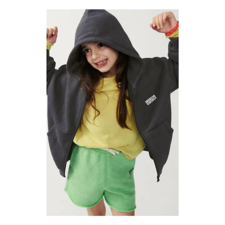 American Vintage Sweat Zippé Doven | Gris anthracite chiné
