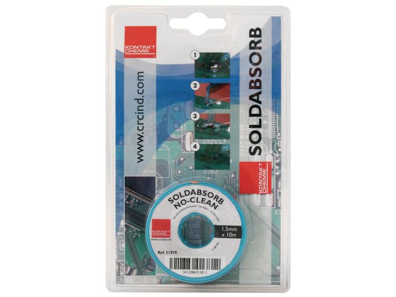 Kontakt Chemie Entlötlitze SOLDABSORB 1.4 mm x 1.5 m 2er-Pa Hochwirksame Entlötlitze