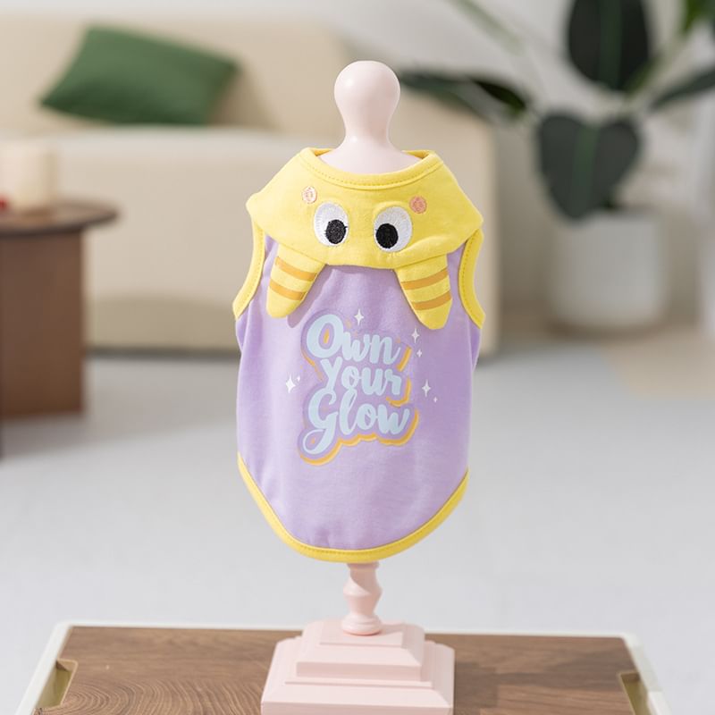 Cissilli - Pet Top met kraag en letters