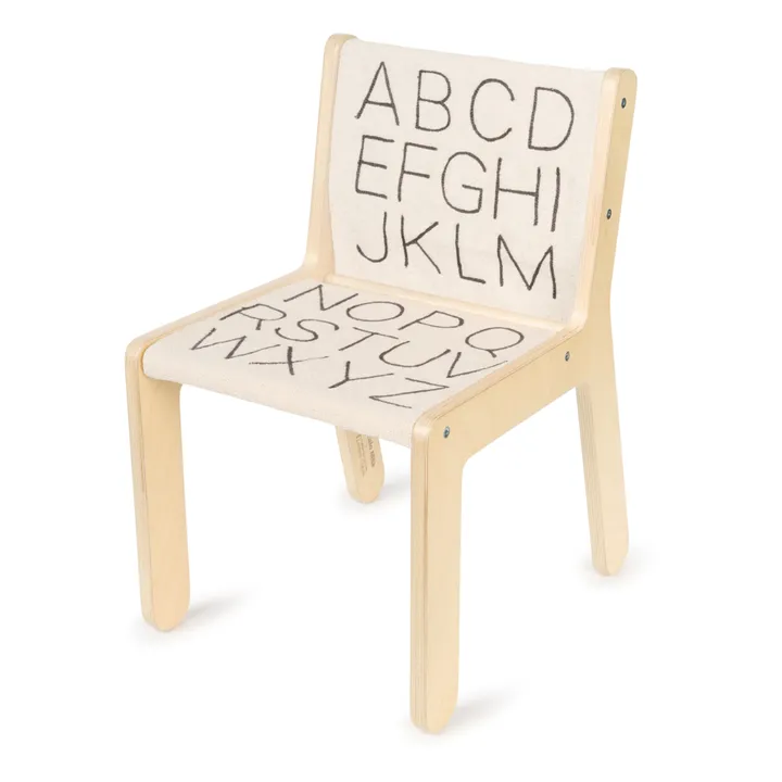 Lorena Canals Chaise Sillita en bouleau déhoussable | Ecru