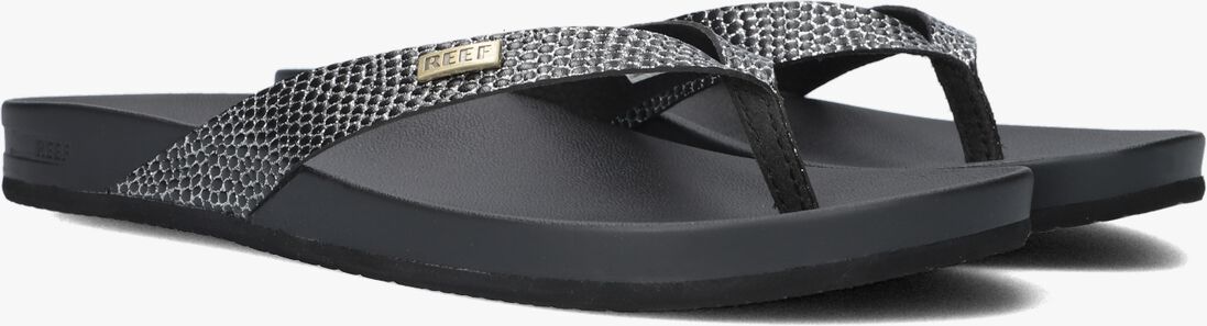 REEF zwarte reef teenslippers cushion court