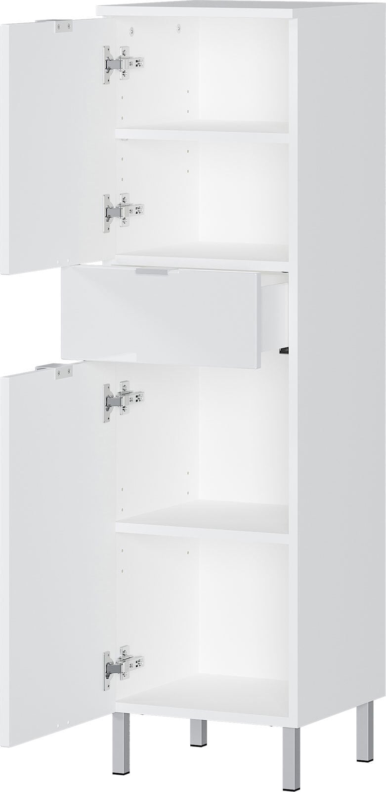 Mittelschrank FEY 34 x 120 cm Weiß/ HG Weiß