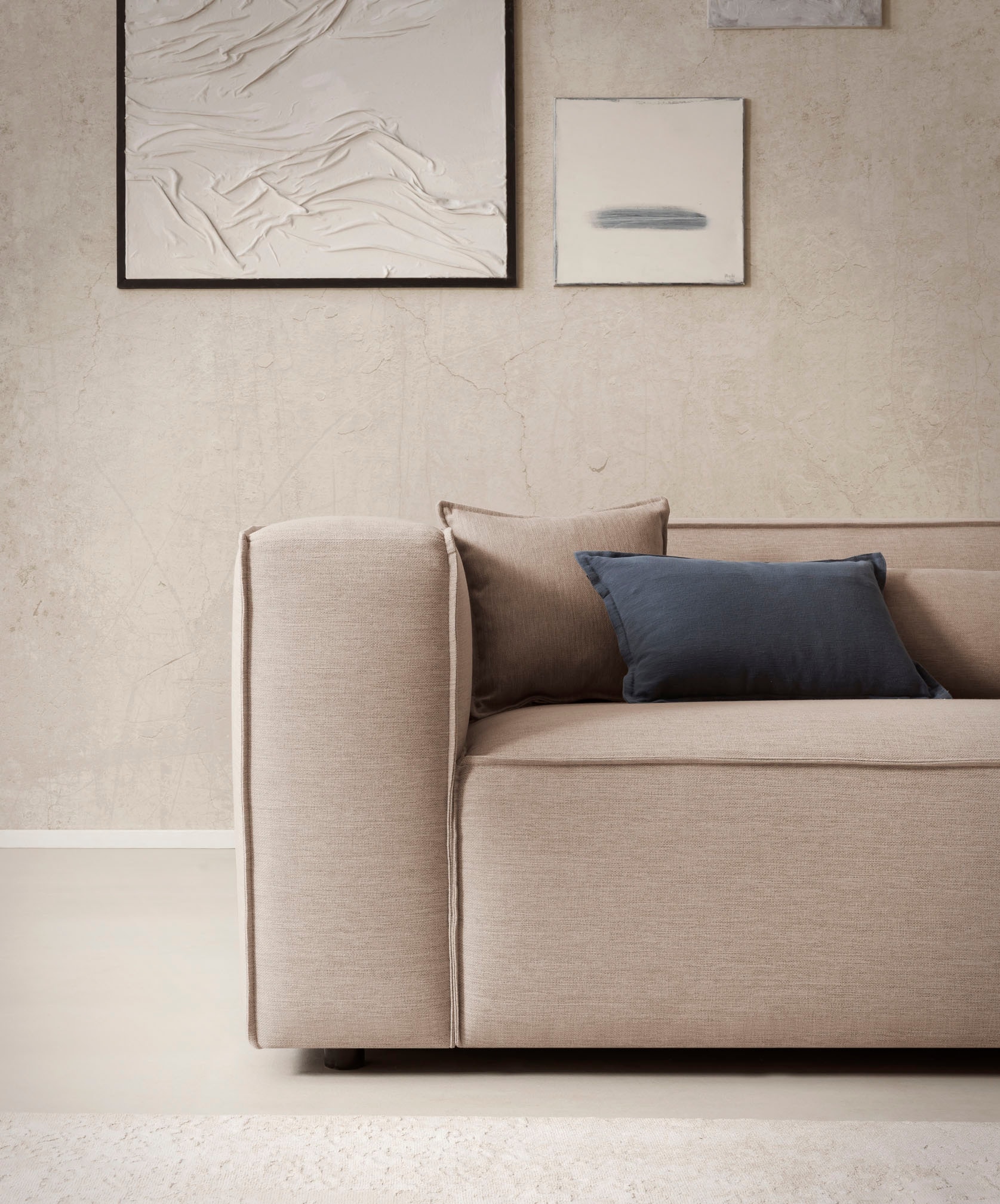 LeGer Home by Lena Gercke Ecksofa »PIARA XXL, Big-Sofa, Cord, Leinenoptik o. Strukturstoff, L-Form« wahlweise Ottomane rechts/links, Kedernaht, extra tiefe Sitzfläche