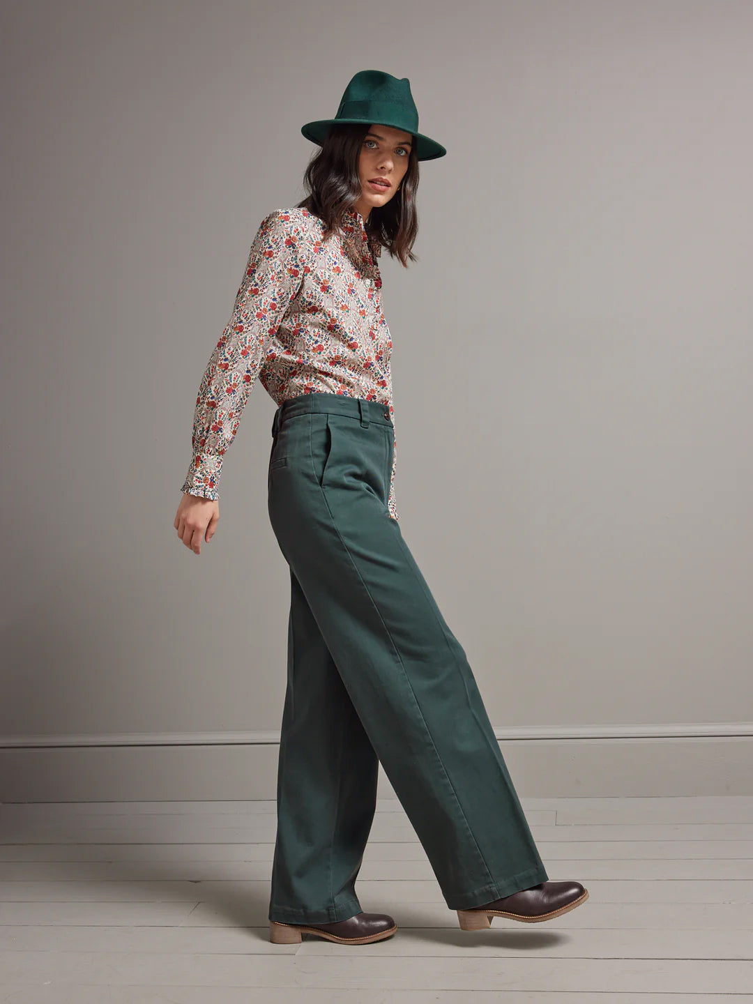 Pantalon extra large gabardine femme Jeanne