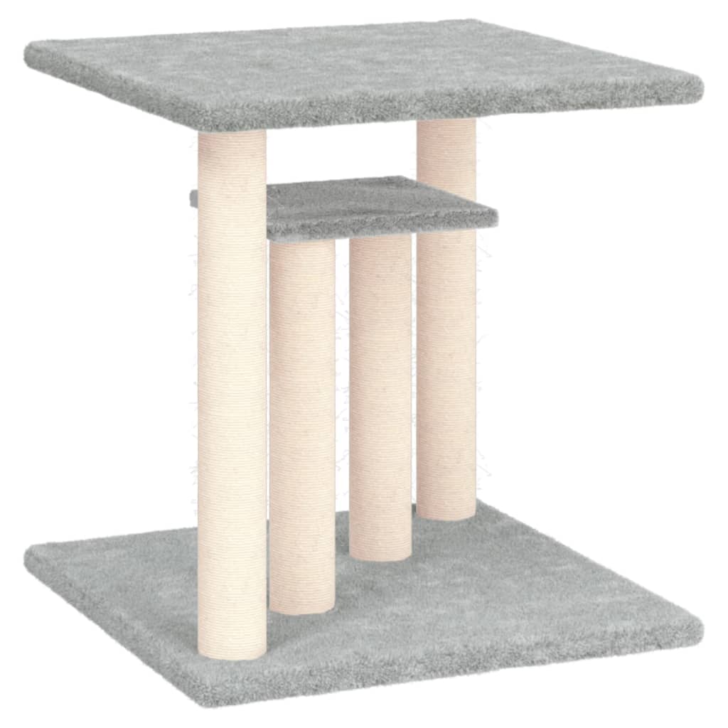 Arranhador para Gatos vidaXL com Plataformas Cinza Claro 50cm