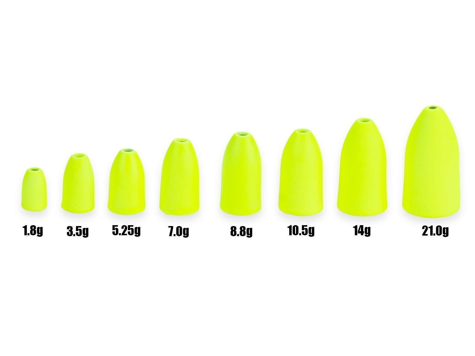 CAMO Tungsten Bullet Weight - CHARTREUSE 14.0g (2 Stk.)