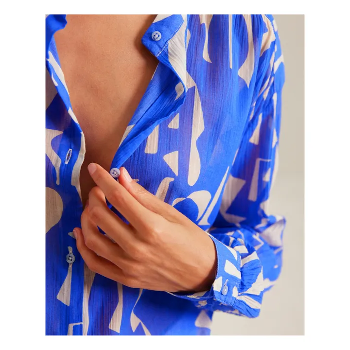 Sacrécoeur Blouse Ella Imprimée | Bleu roi