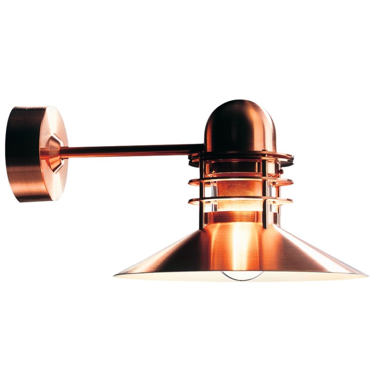 Louis Poulsen Nyhavn wandlamp geborsteld koper