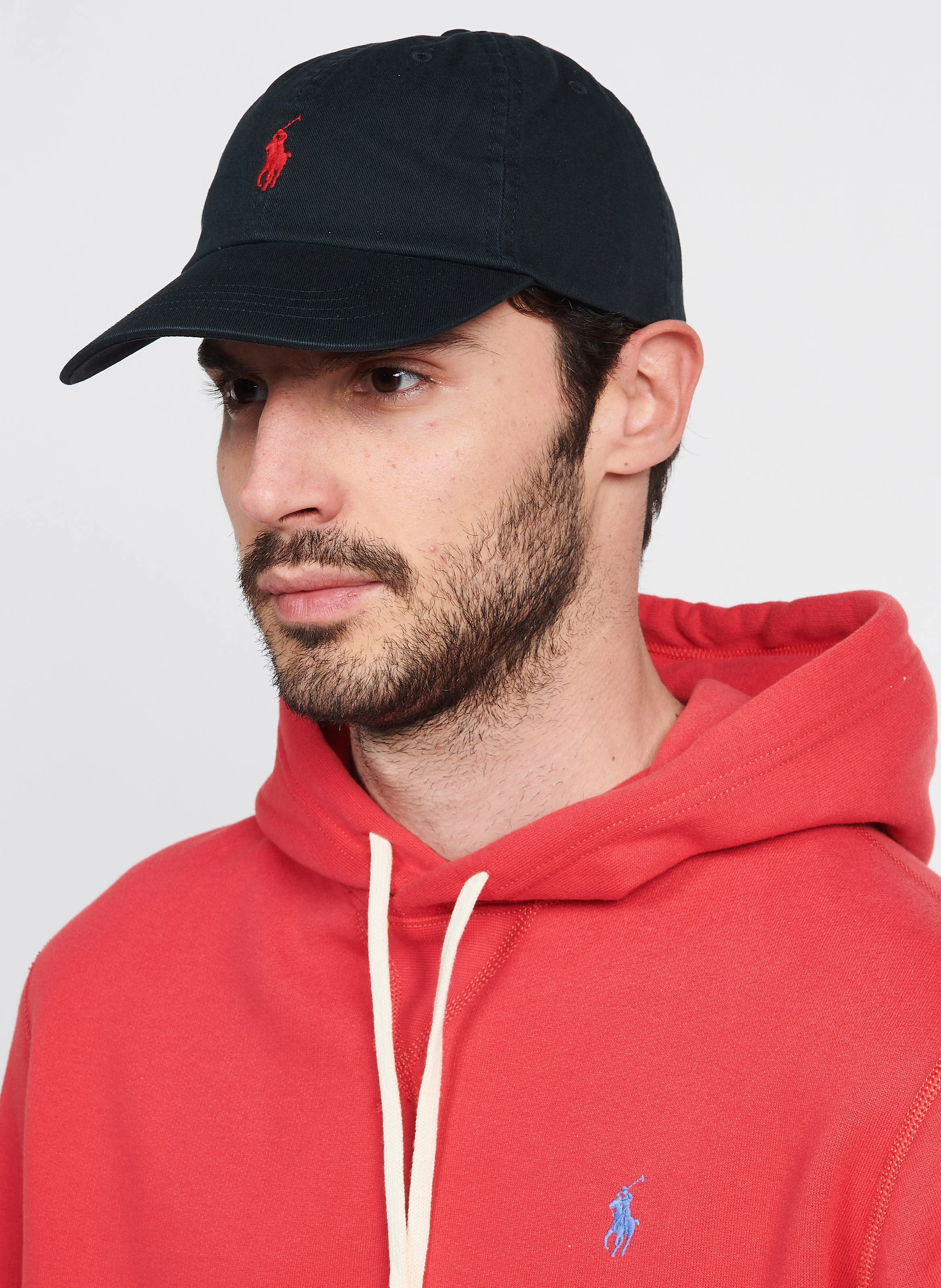 Casquette logo brodé en coton | Noir