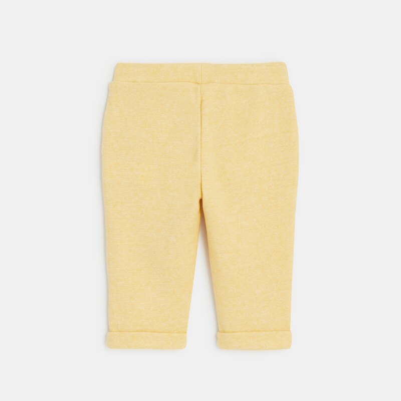 Pantalon à pois fantaisie effet pont jaune bébé fille Jaune