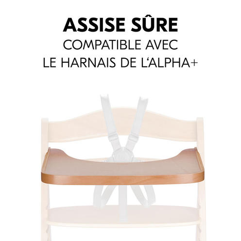 Tablette pour chaise haute Alpha+ - Bois - HAUCK