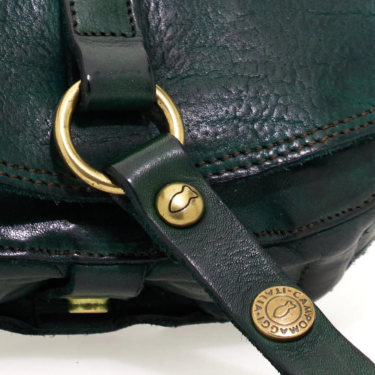 Campomaggi  Crossbodytaske i skind - Green Bottle
