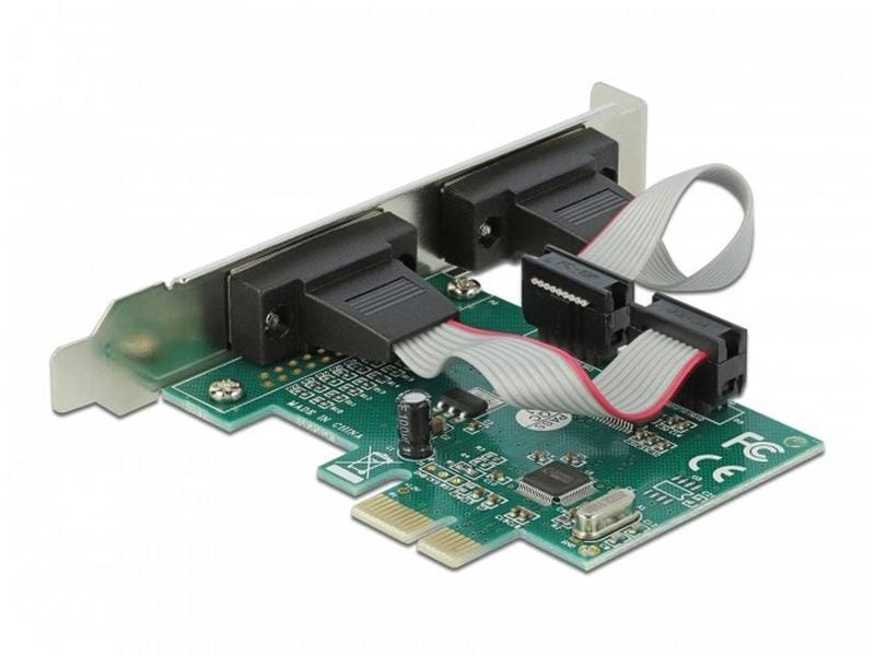 Delock PCI-Express-Karte 90007 2x Seriell / RS-232 PCIe-Schnittstellenerweiterungskarte: 2x RS-232