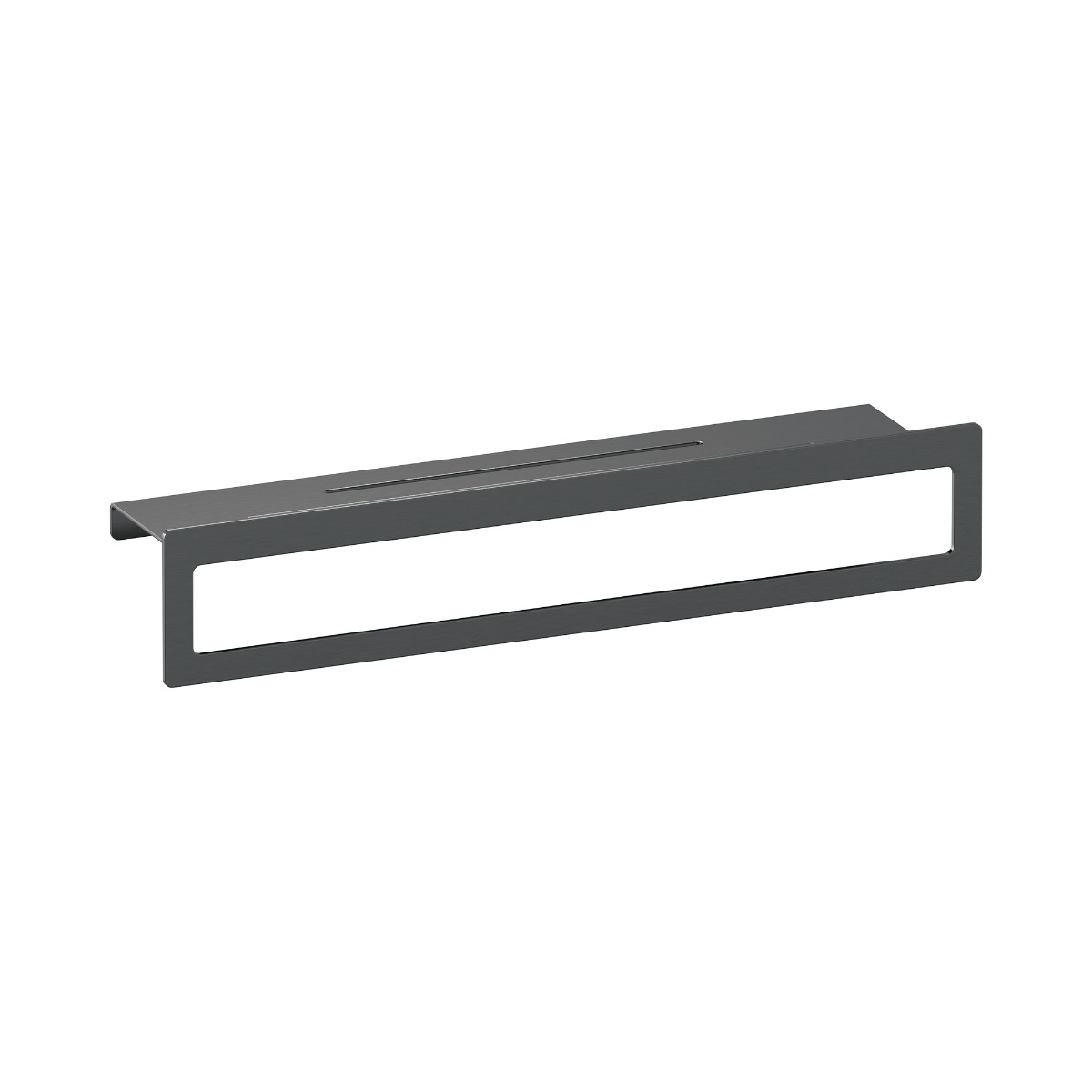 Brauer Gunmetal Edition handdoekrek met planchet gunmetal geborsteld PVD