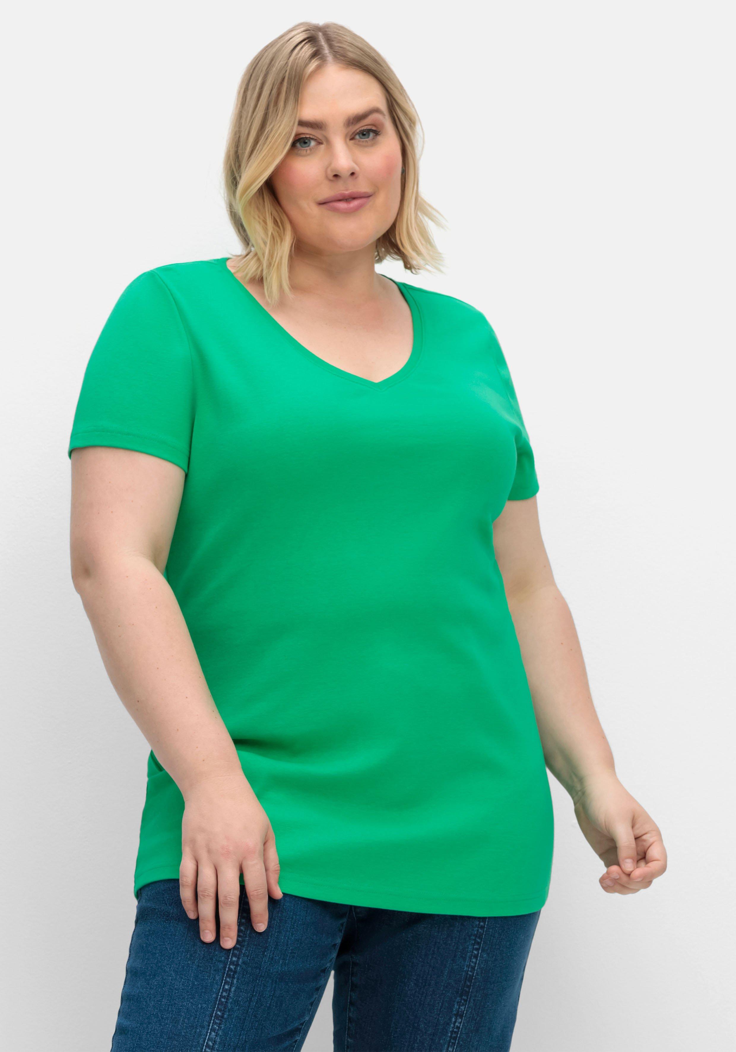 T-Shirt mit V-Ausschnitt