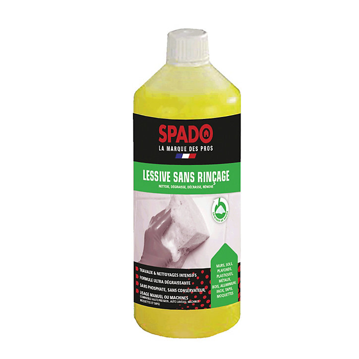 Lessive sans rinçage nettoie dégraisse décrasse rénove Spado 1L