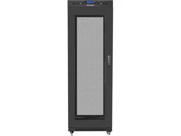 Lanberg - Rack kabinet - med display, 4 køleblæsere - sort, RAL 9004 - 37U - 19