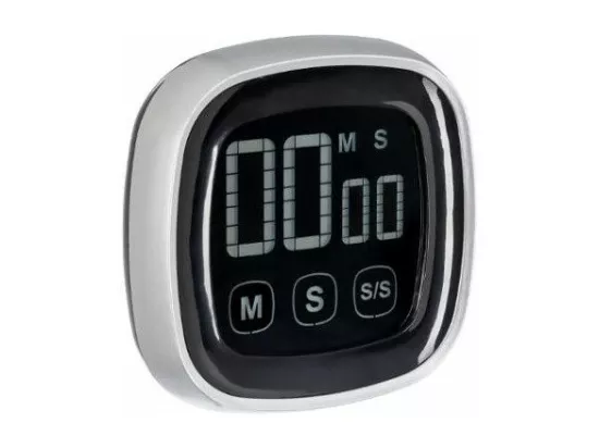 Minuteur digital aimanté - 7,5 x 7,5 x 2,7 cm - Verre