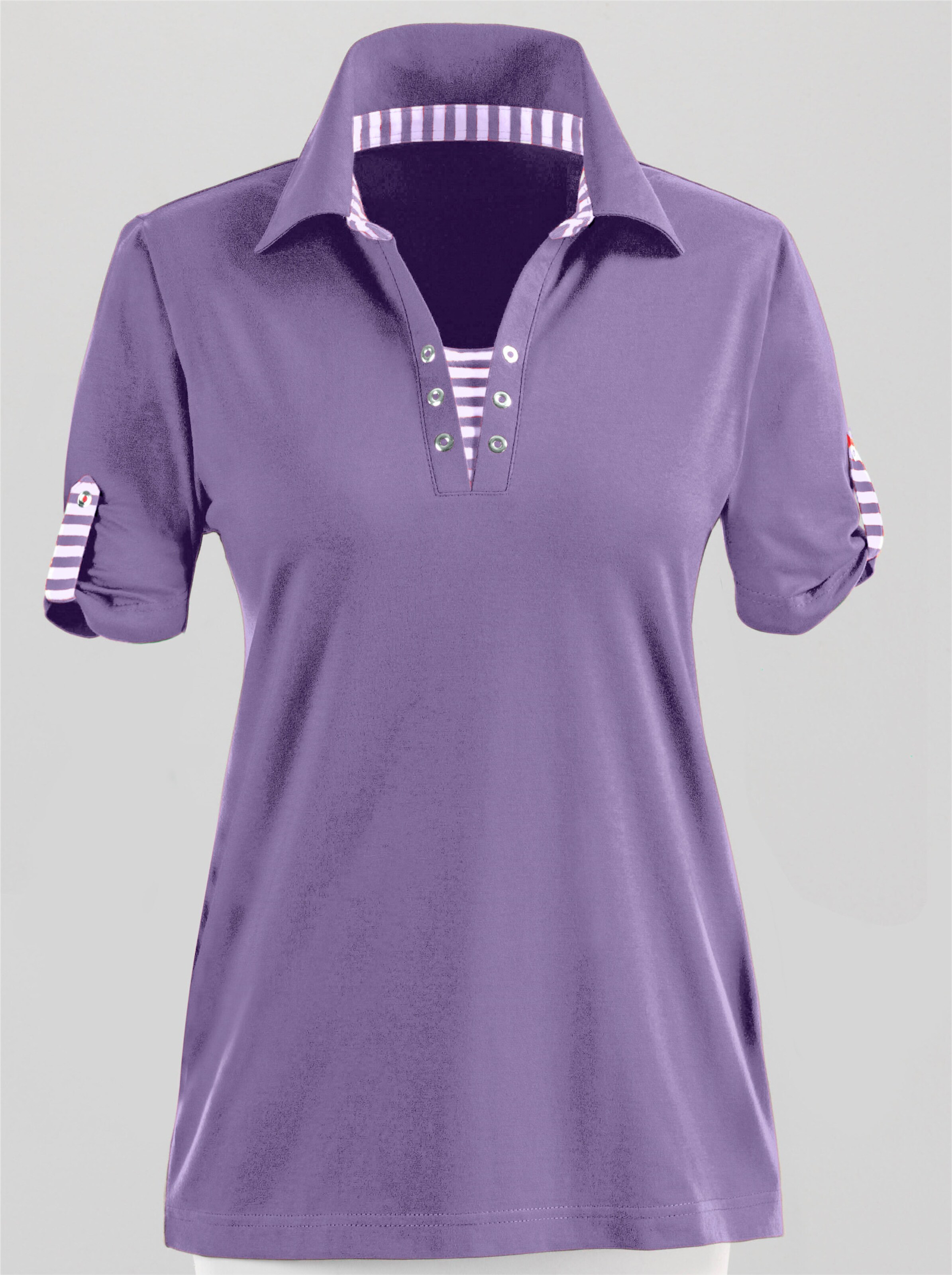 Kurzarmshirt in lavendel