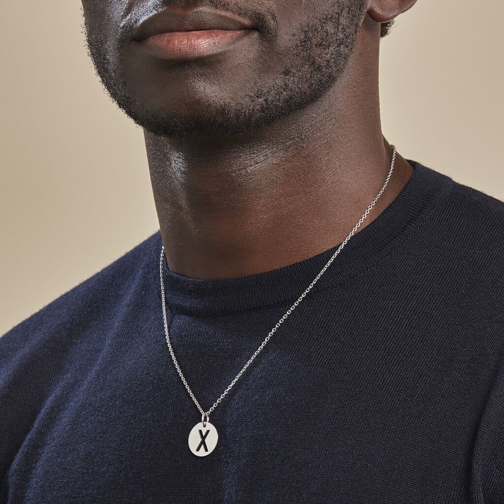 Pendentif Elio X Argent Blanc