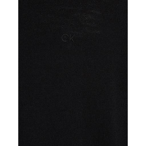 Calvin Klein Merino Polo Pullover, Sort, M