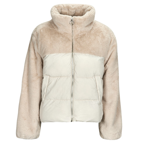 Only - ONLWANJA FUR PUFFER MIX JACKET CC OTW Beige