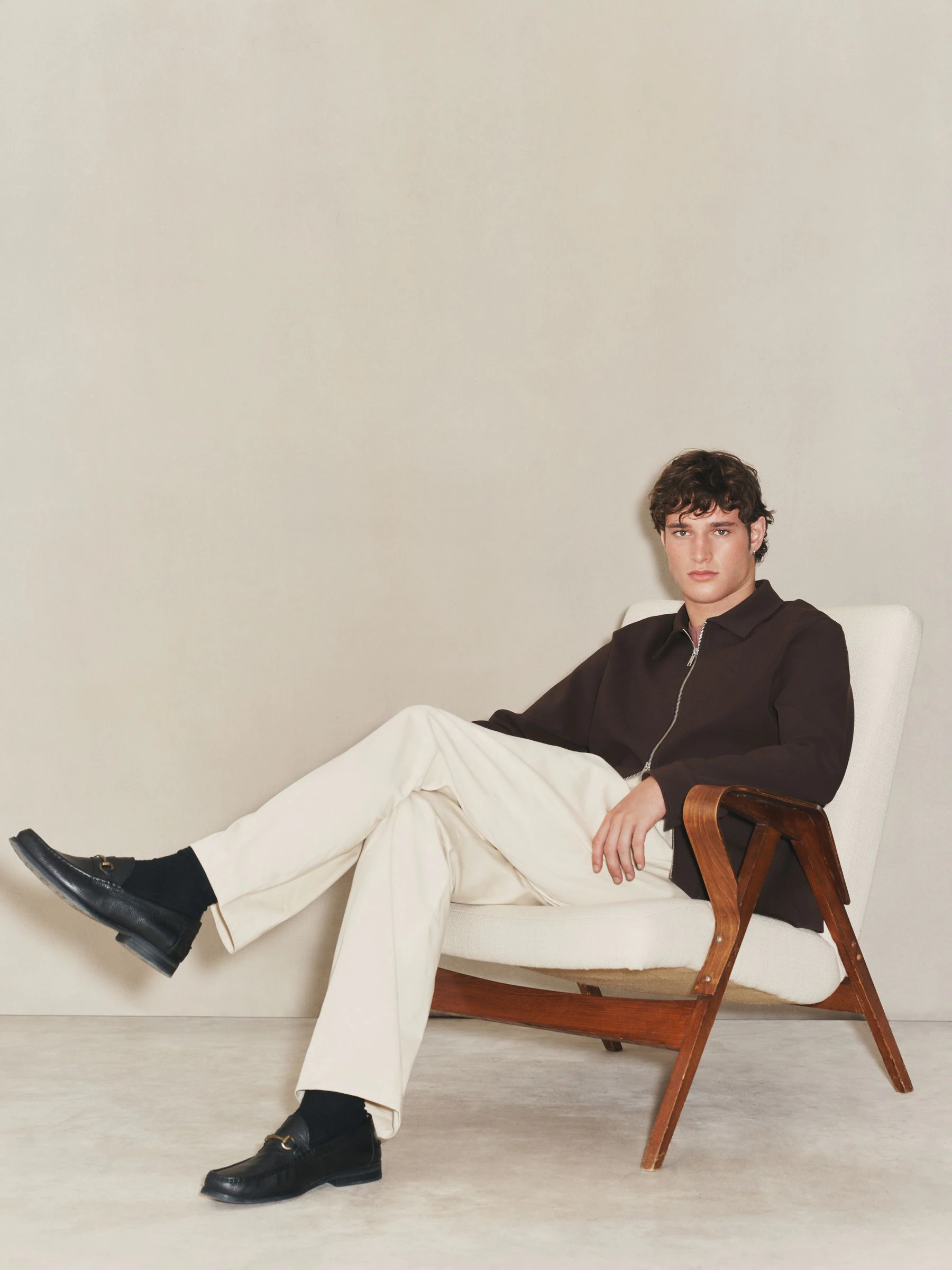 Chocoladebruin - EDIT Overshirt met lange mouwen