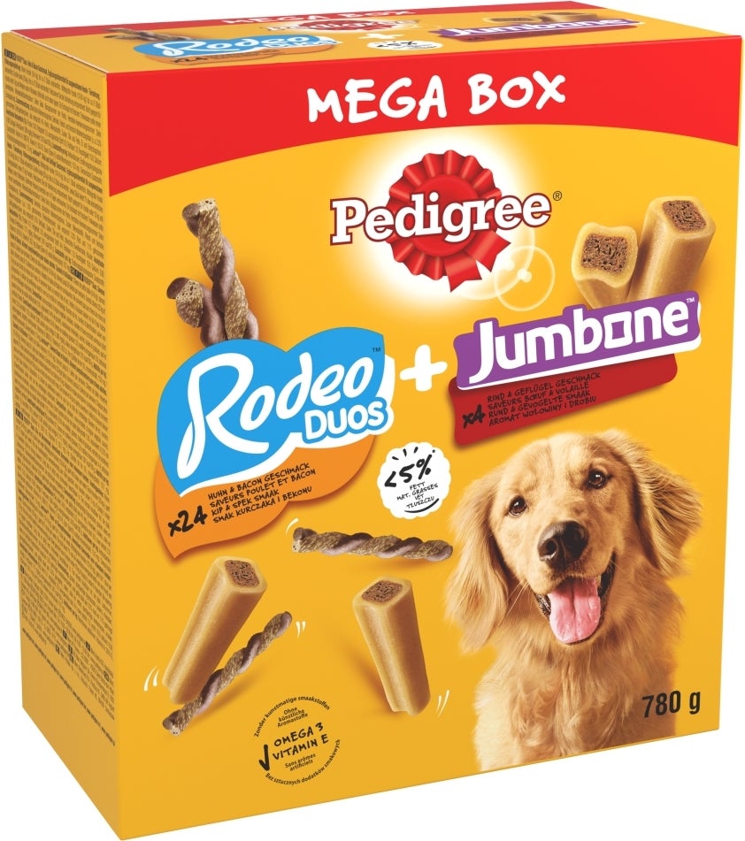 Pedigree hondensnack Mega Box Rodeo & Jombone 780 g