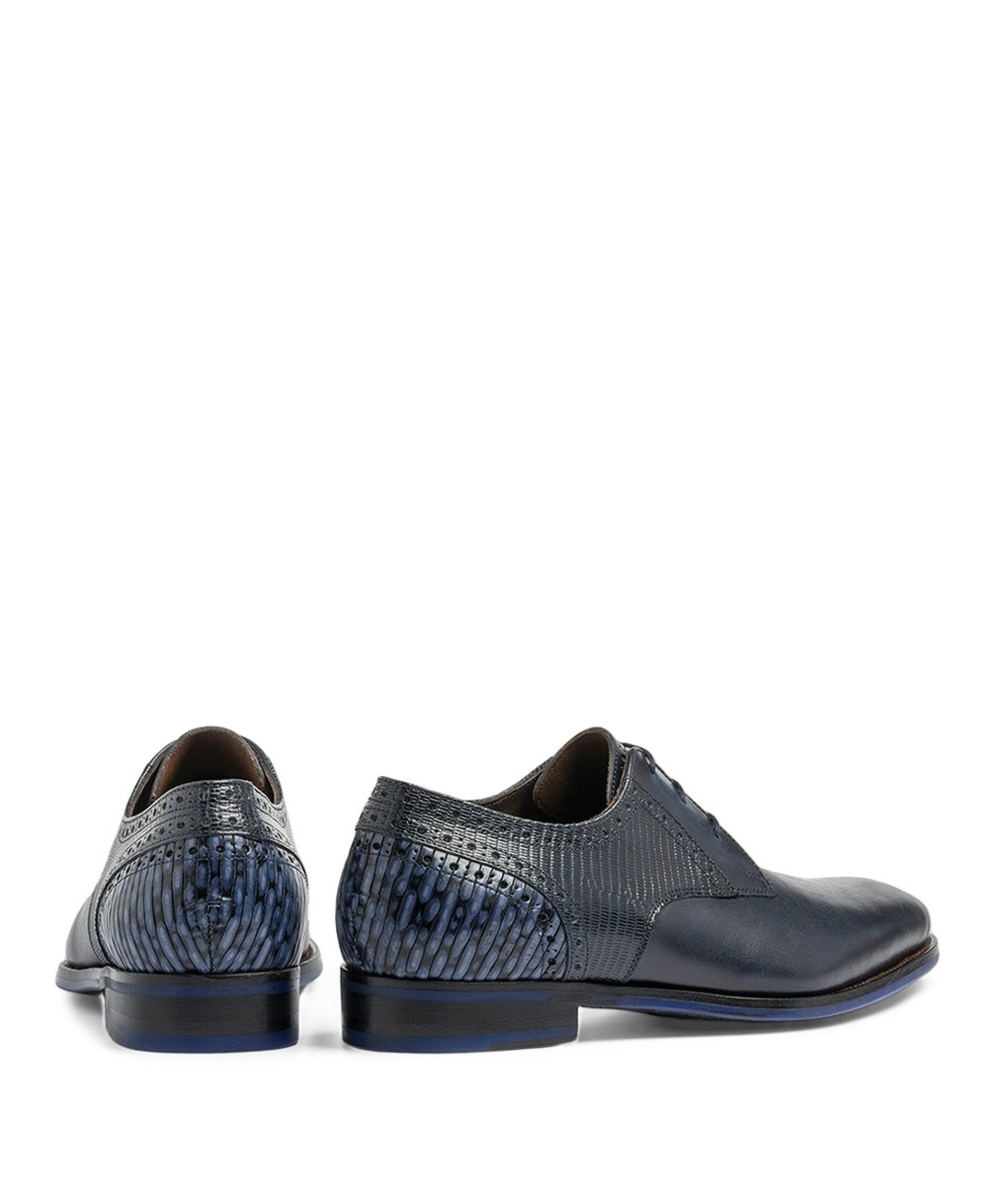 Floris van Bommel heren veterschoenen blauw