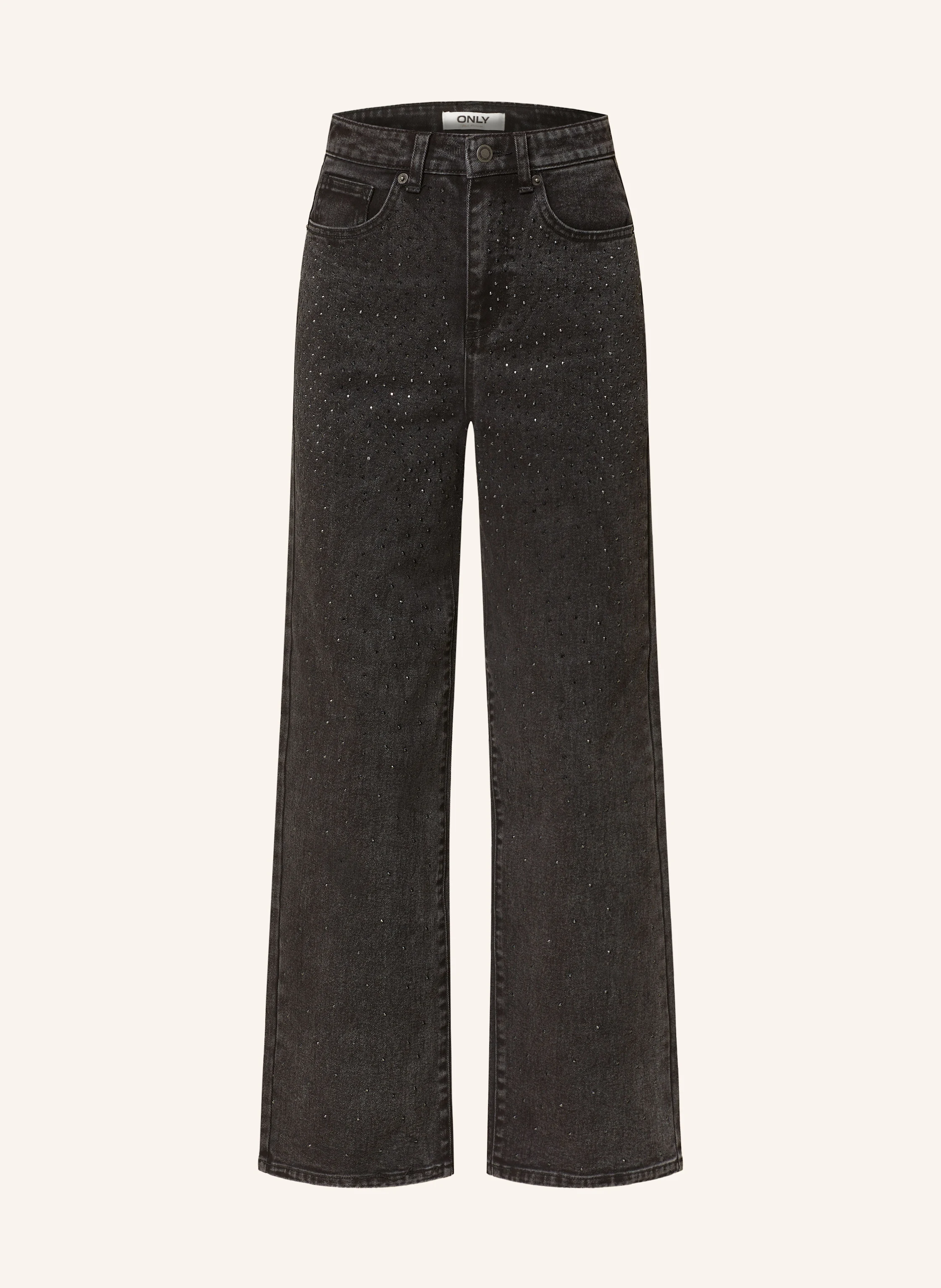 ONLY Straight Jeans mit Schmucksteinen
