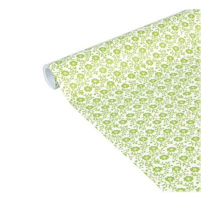 Clairefontaine Excellia Tiny Rolls - Papier cadeau fleurs vertes - 35 cm x 5 m - 80 g/m²