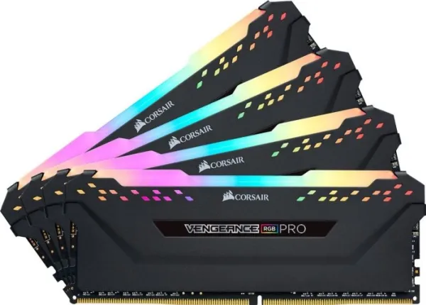 CORSAIR Vengeance RGB PRO - DDR4 - sæt - 32 GB: 4 x 8 GB - DIMM 288-PIN - 3200 MHz / PC4-25600 - CL14 - 1.35 V - ikke bufferet - ikke-ECC - sort
