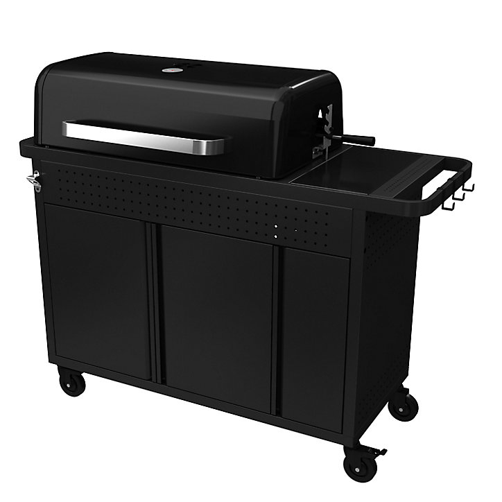 Barbecue charbon de bois Rockwell 410 + rôtissoire