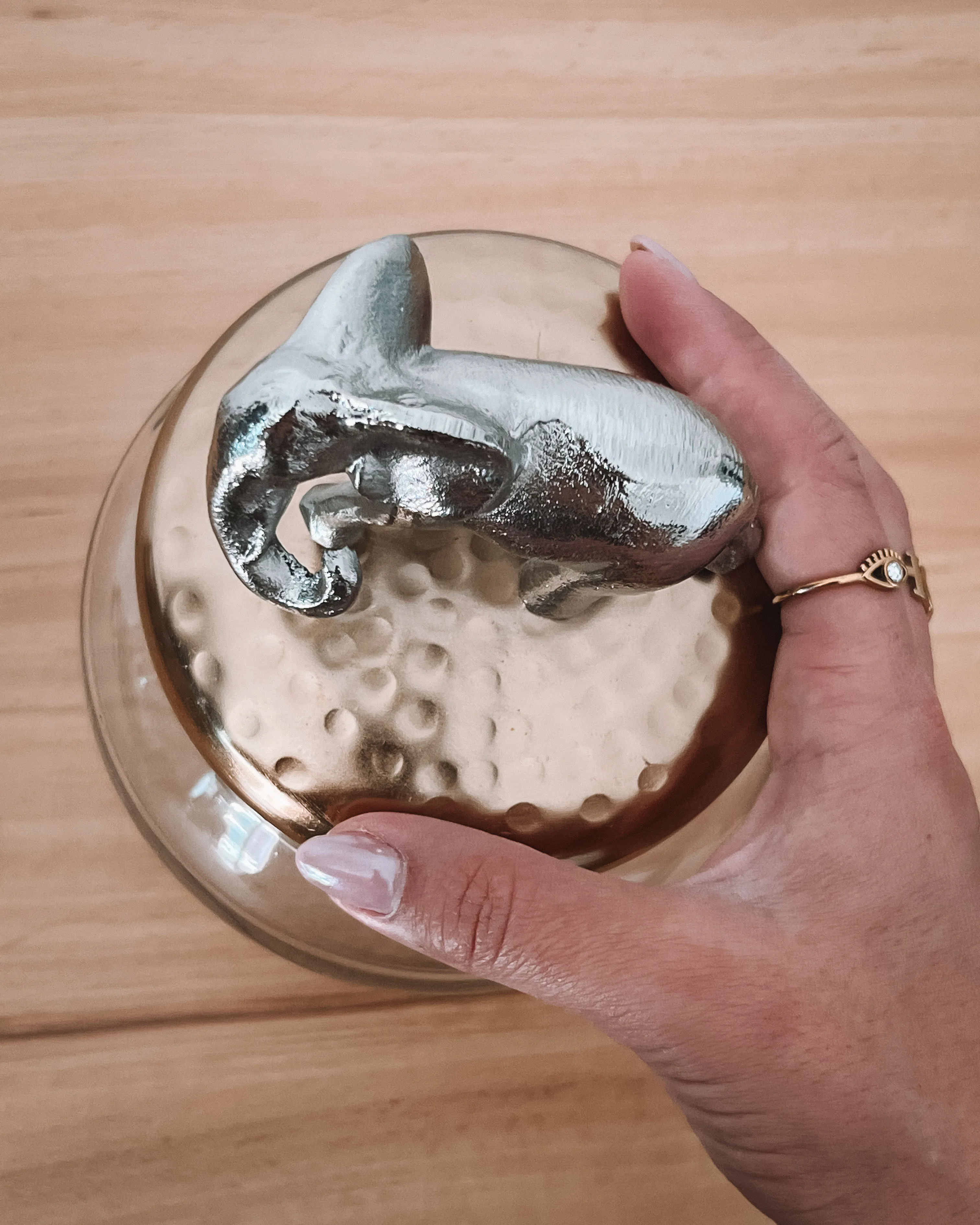 Set van 2 sieradendoosjes LAKI Glas Goud