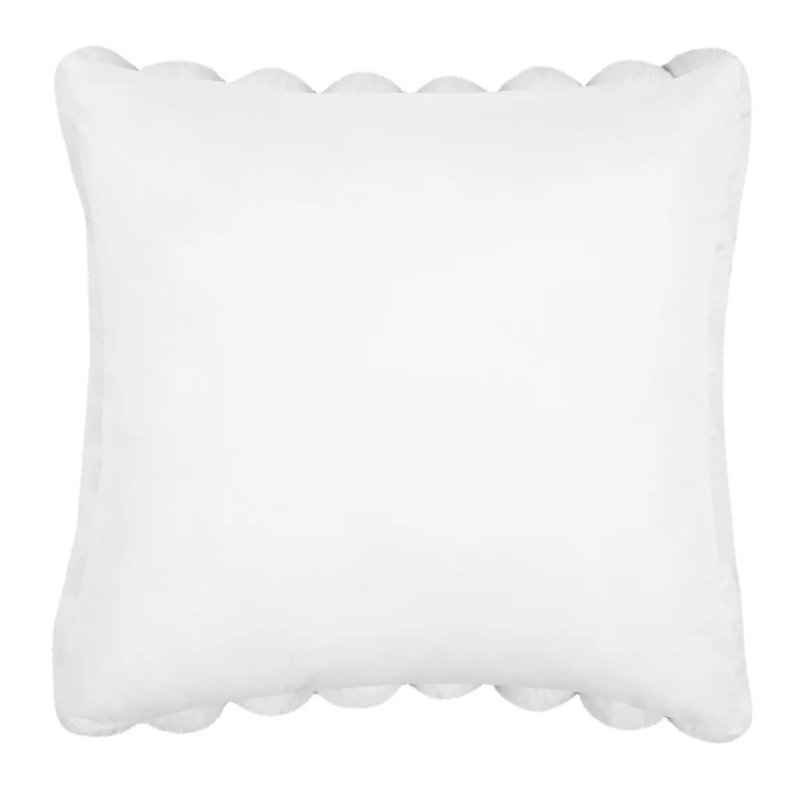 Coussin carré fausse fourrure (45 x 45 cm) Polary Blanc