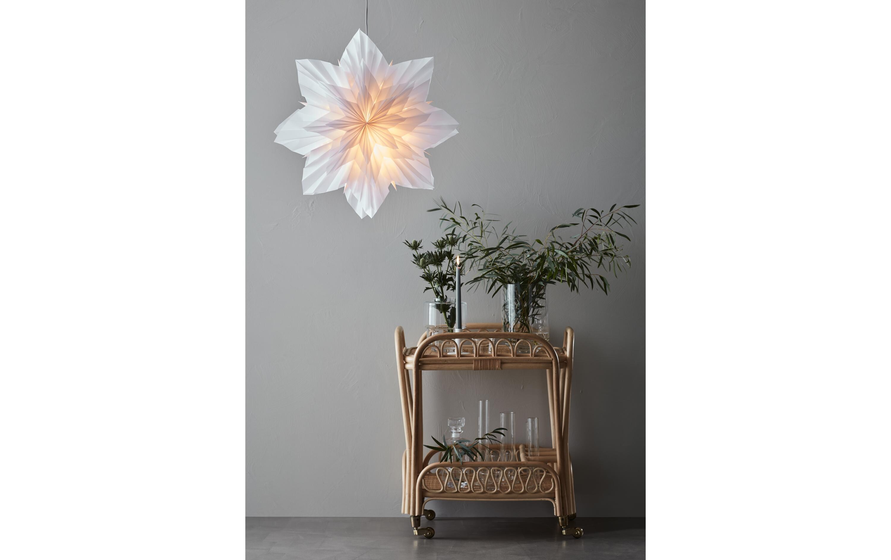 Fensterhänger Neela, LED E14 6W, Ø 60 cm, WeissLED Weihnachtsdekoration Stern