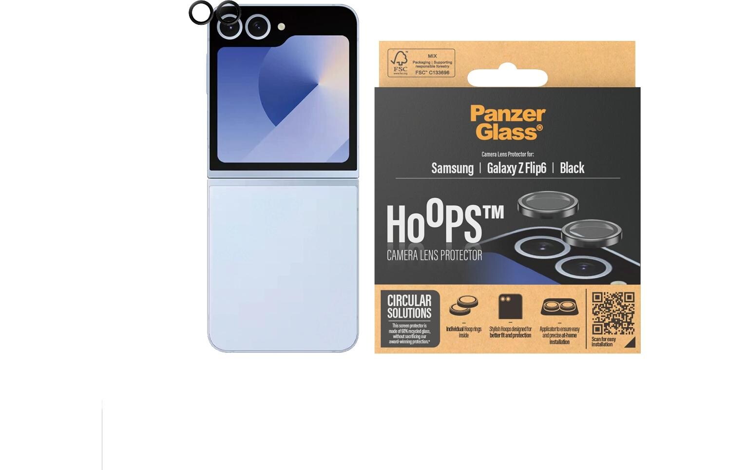 Lens Protector Rings HOOPS Galaxy Z Flip6Objektivschutz-Ringe für das Samsung Galaxy Z Flip6