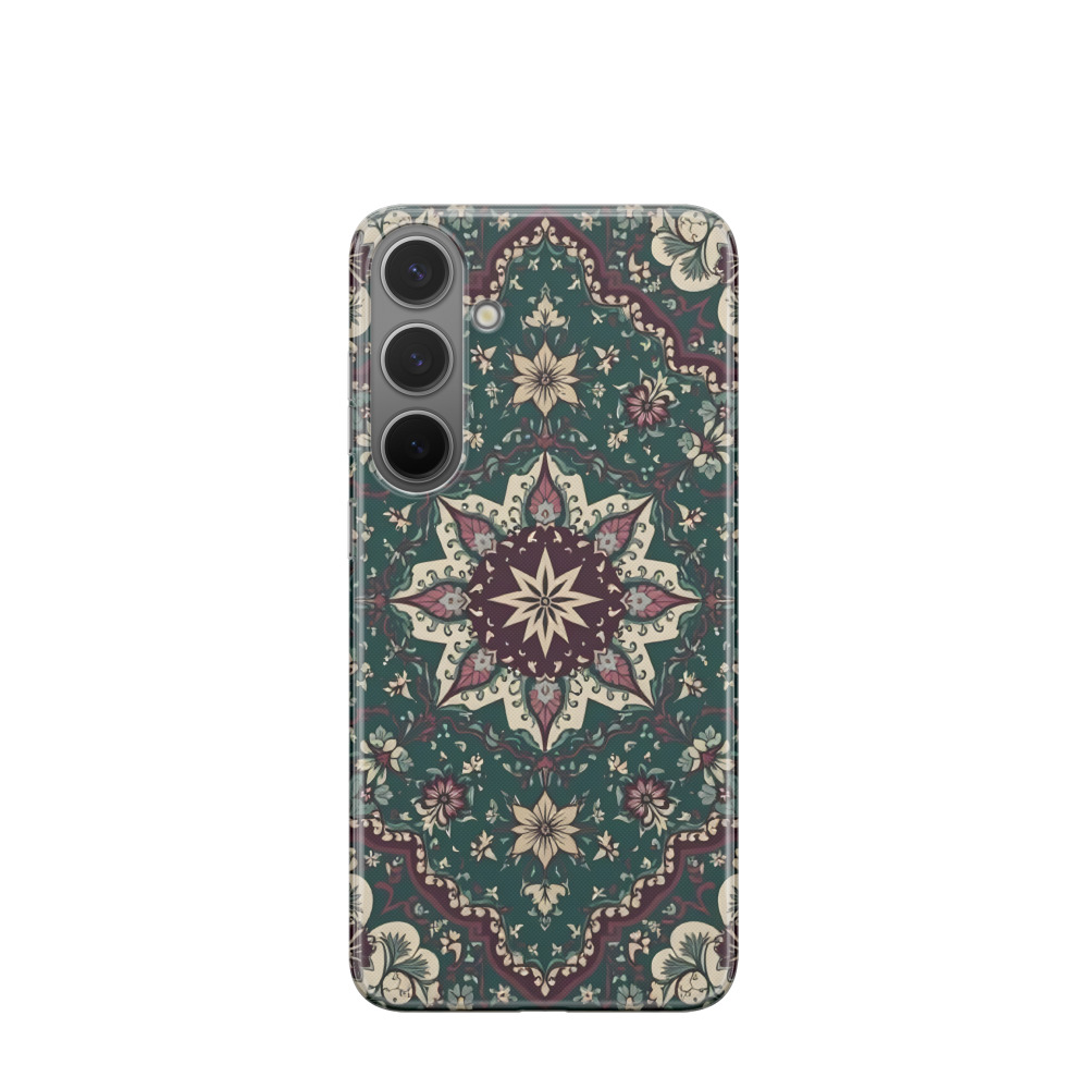 Samsung Galaxy S24 Plus Gummi Hülle Orientalische Pracht 3 - Grün