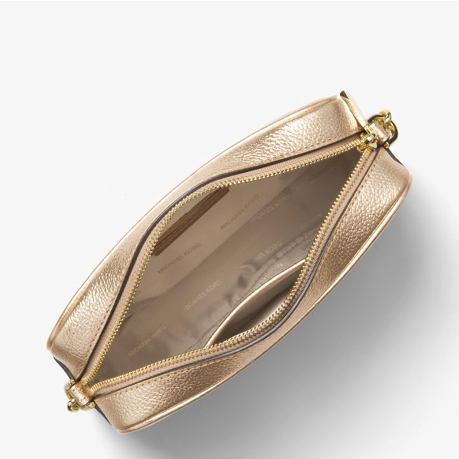 Michael Kors Jet Set Medium Camera Bag pale gold