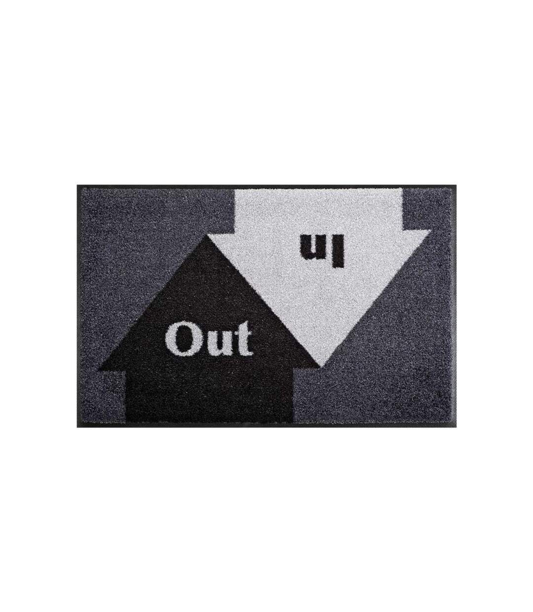 Paillasson IN & OUT TX Gris 50x75 OEKO TEX Fait en Europe en polyamide doux et soyeux