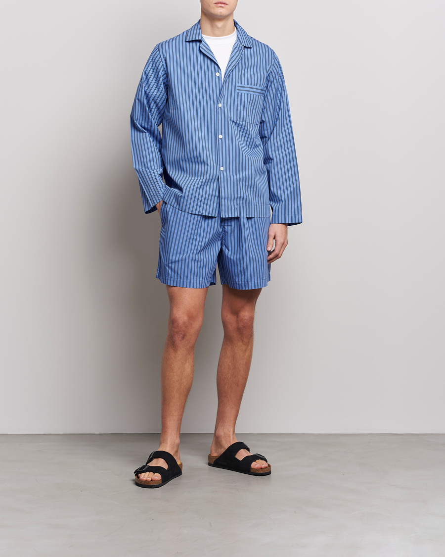 Tekla Poplin Pyjama Shirt Boro Stripes
