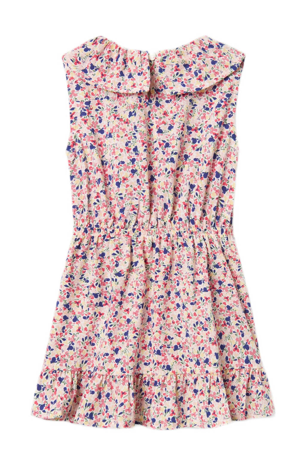 NAME IT gebloemde jurk NMFVINAYA roze/blauw/geel