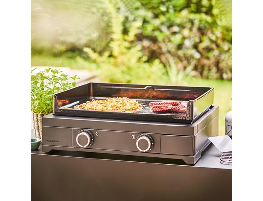 FORGE ADOUR - Plancha Modern électrique, 60 cm, Chassis noir et gris