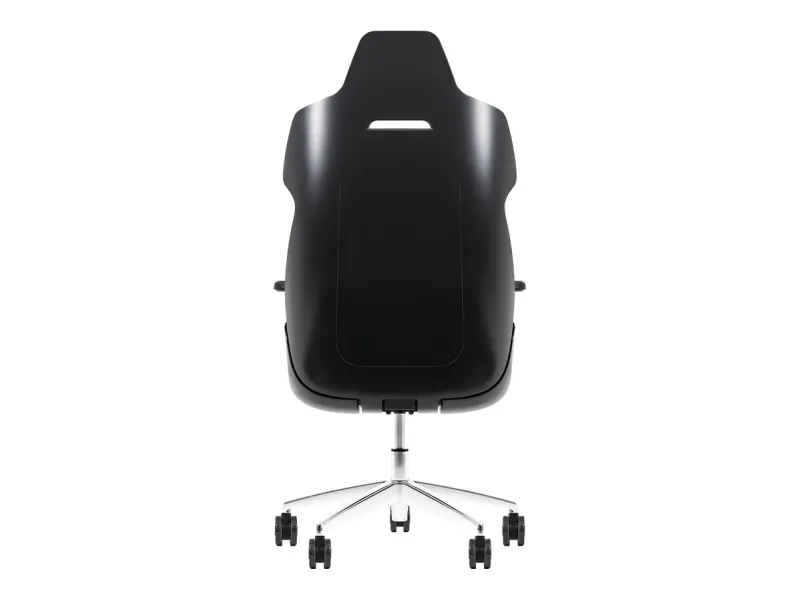 Thermaltake ARGENT E700 - Stol - ergonomisk - høj ryg - armstøtter - T-formet - vippe - drejeled - aluminiumlegering, perforeret læder, højdensistets støbt skum - stormsort