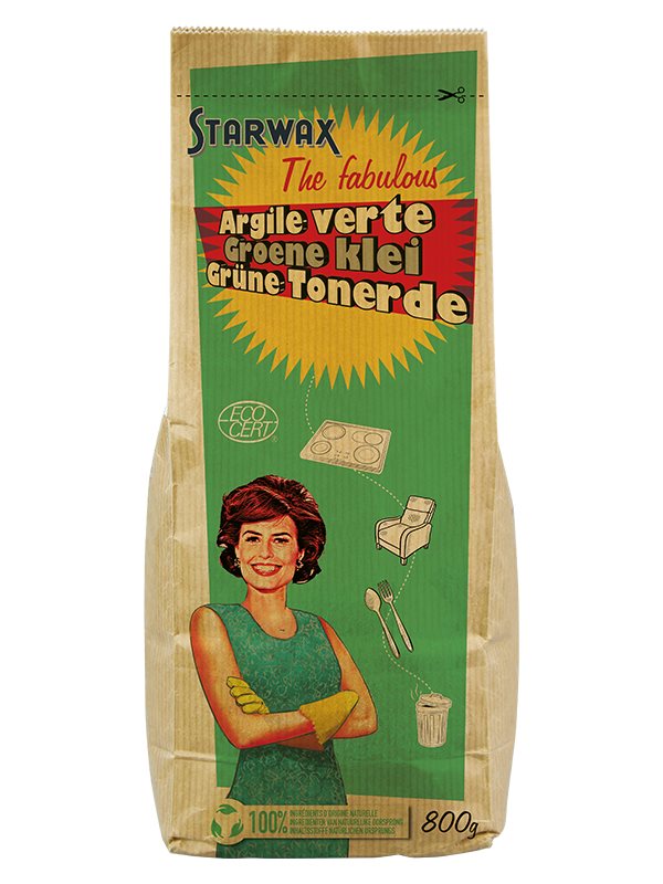 Starwax the fabulous Grüne Tonerde<br>800 g, Beutel
