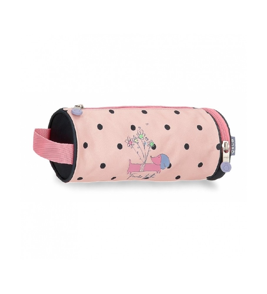 Estojo para lápis Enso rosa com alça lateral - 23x9x9cm -