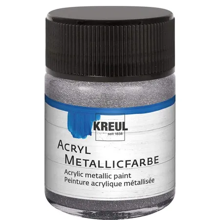 KREUL Acryl Metallicfarbe Silber 50 ml