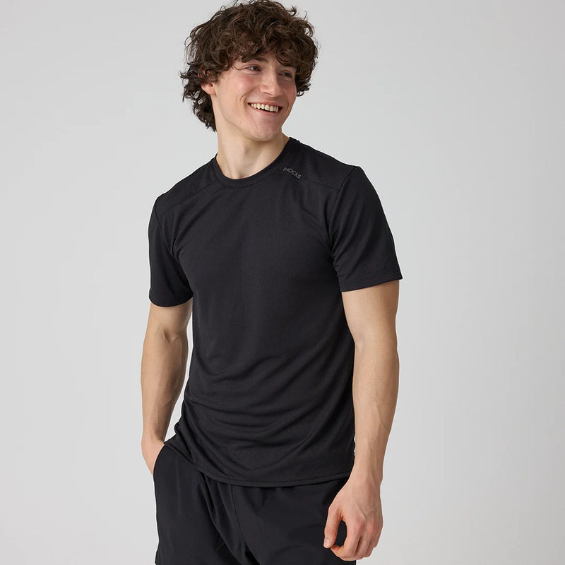 Trainingsshirt Mesh Herren aus recyceltem Polyester Schwarz